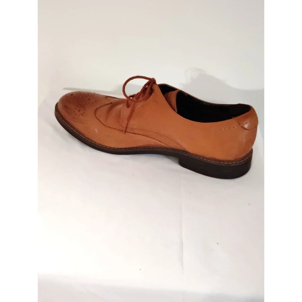 Rockport Men 13 Brown Leather Derby  TruTech Heel Comfort Old Money Dress Shoes